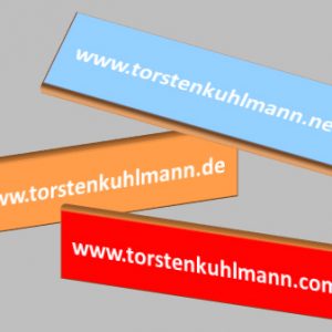Nun sind es drei Adressen www.torstenkuhlmann .de .com .net