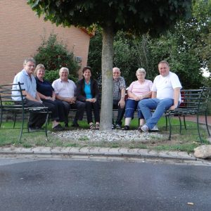 Vorgespräch für die Bankparty in der Oppenweher Hasenheide