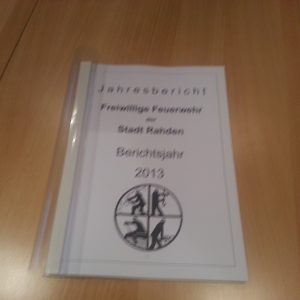 66 Seiten Jahresbericht 2013 der Rahdener Feuerwehr