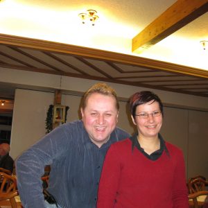 Dorothee Brandt und ich freuen uns über die gelungene Veranstaltung.