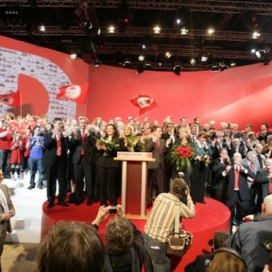 Abschlußbild der Wahlkampfauftaktveranstaltung.
