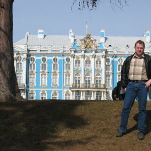 Torsten vor dem Katharinenpalast von St. Petersburg