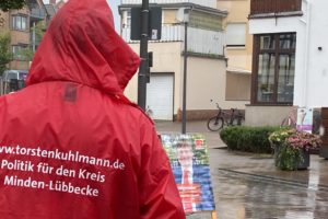 Wahlkampf im Regen