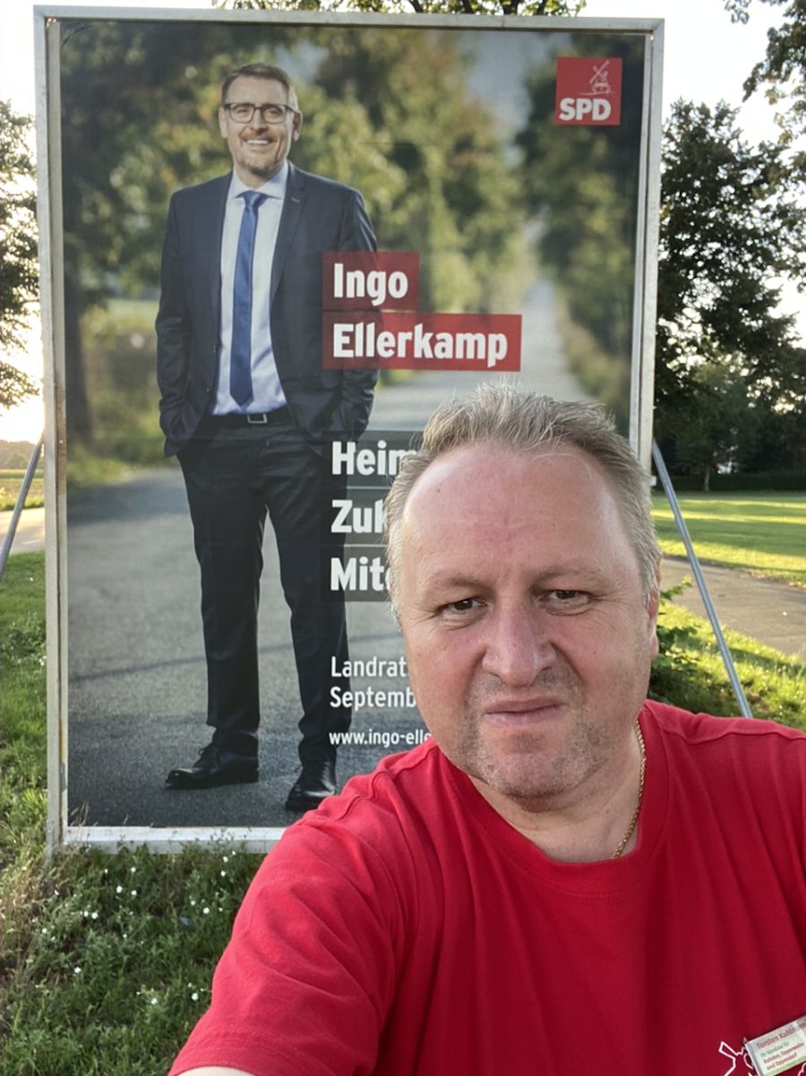 Zukünftiger Landrat im Nacken