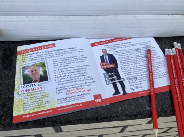 Torsten im Flyer der SPD Stemwede