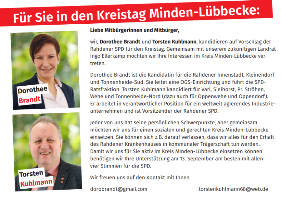 Rahdener Kreistagskandidaten