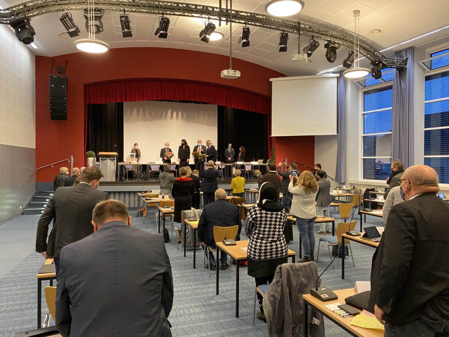 Kreistagssitzung in der Aula des Leon-Sympher-Berufskolleg