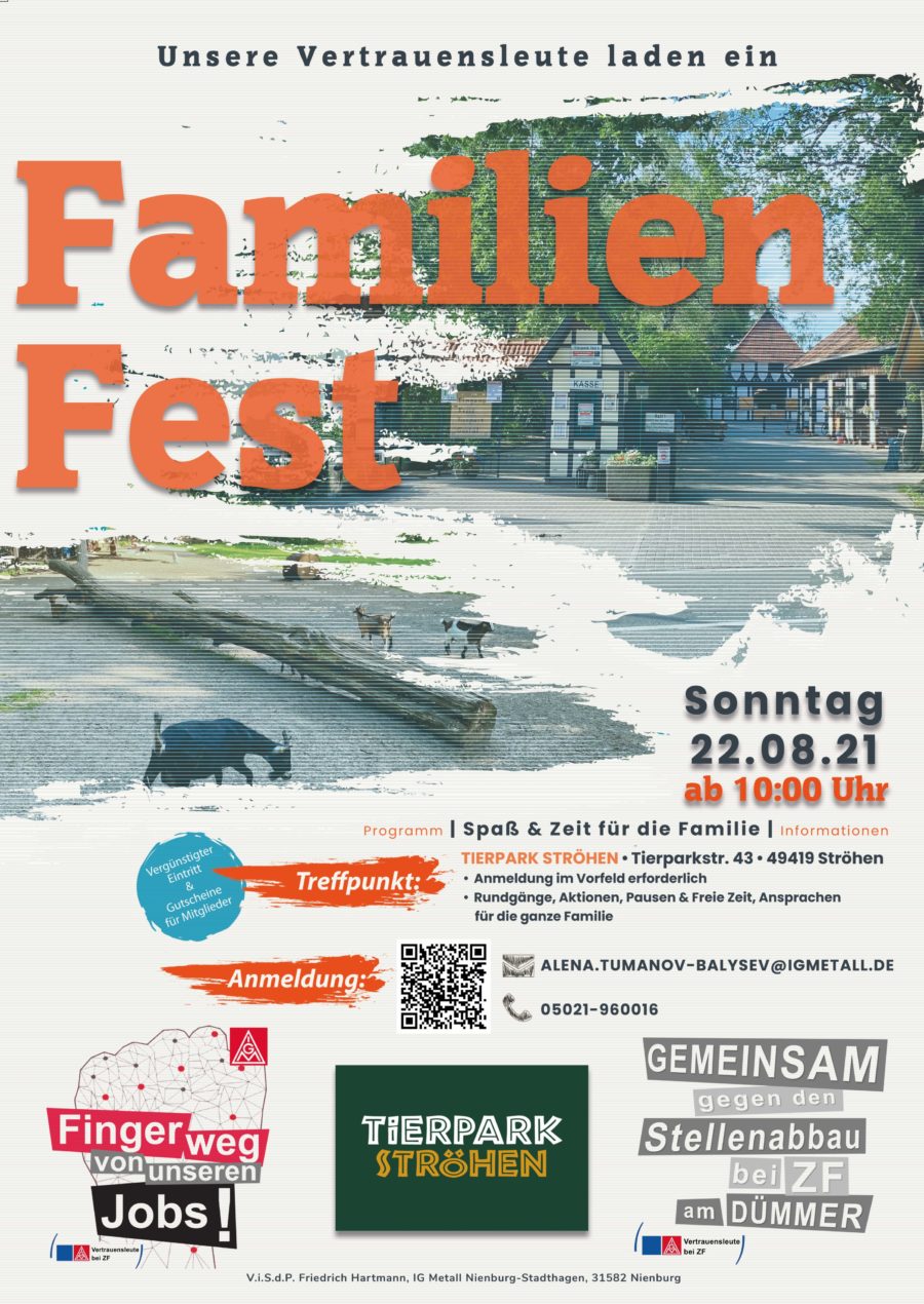 Familien Fest IG Metall im Tierpark Ströhen