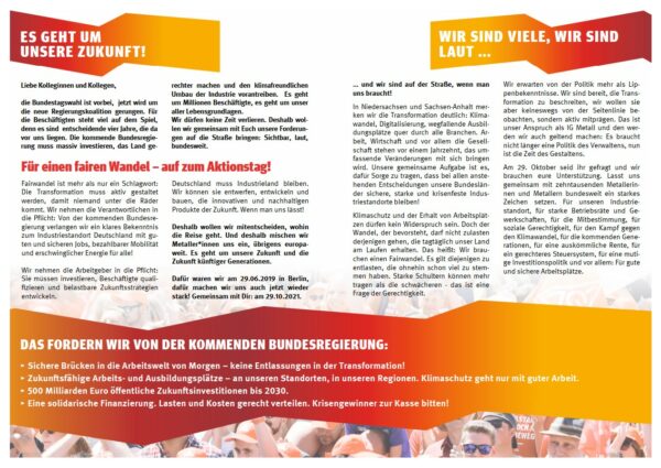 Forderung vom Aktionstag