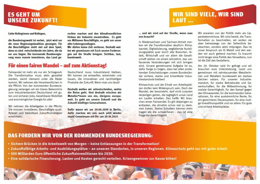 Forderung vom Aktionstag