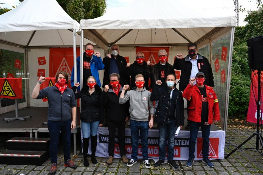 Podium Aktionstag Der Gewerkschaften in Osnabrück