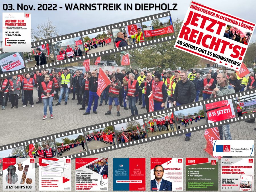 Rückblick Warnstreik in Diepholz - Ausblick mit weiteren Streiks