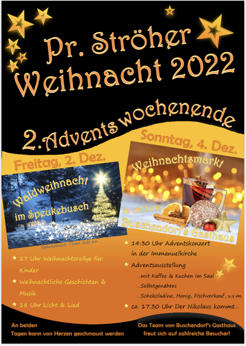 Plakat Pr. Ströher Weihnacht 2022