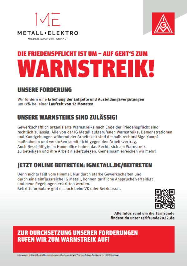 Flyer Aufruf zum Warnstreik Seite 2